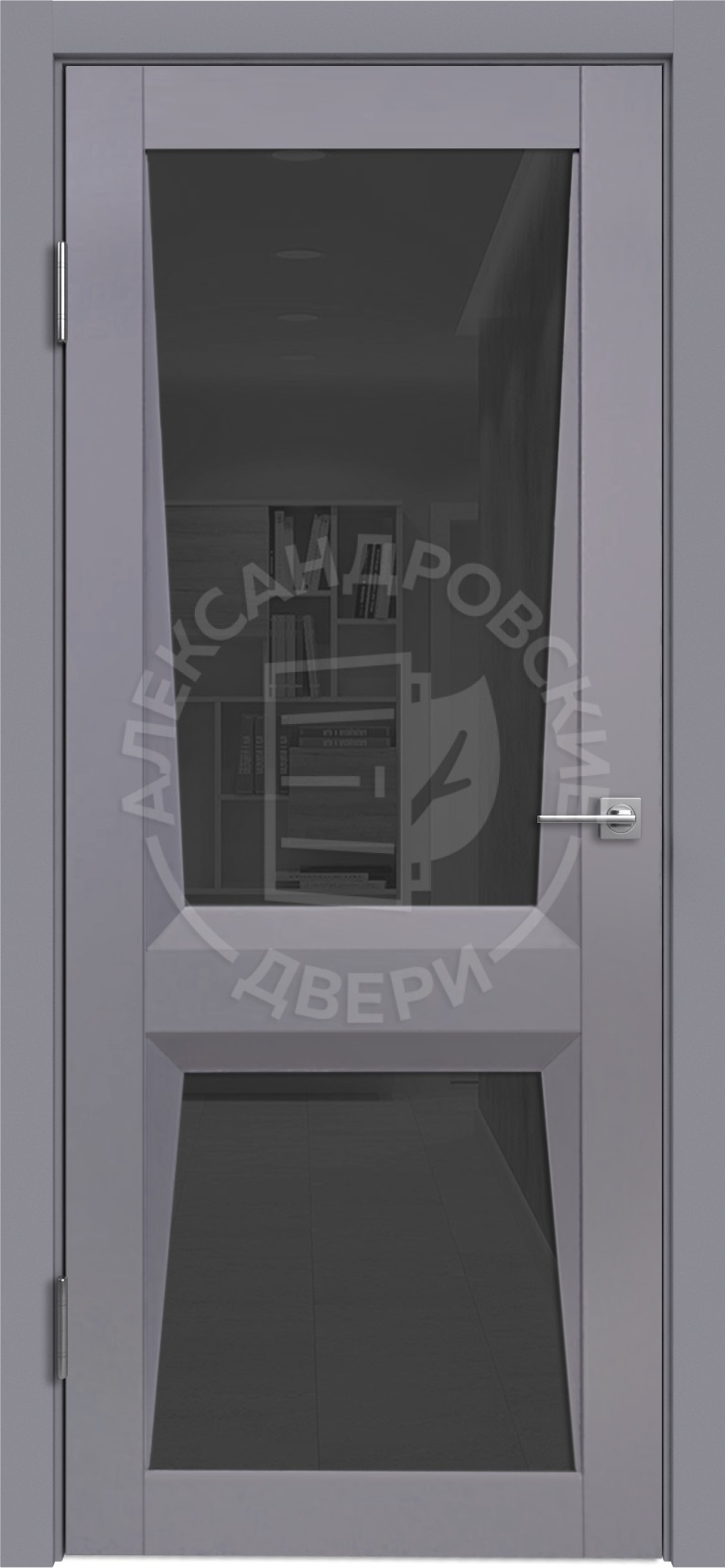 Александровские двери Межкомнатная дверь Ариана-2 ПО сатин серый, арт. 12320 - фото №1